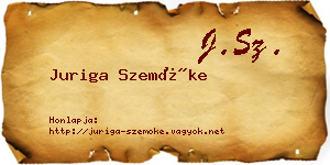 Juriga Szemőke névjegykártya